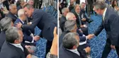 Ali Koç ile Aziz Yıldırım tokalaştı, Mahmut Uslu'nun bakışları olay oldu