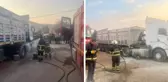 Mardin'de tırın yakıt deposunda patlama! 7 kişi yaralandı