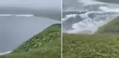 8.8'lik depremin ardından oluşan tsunami böyle görüntülendi