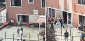 Engelli bireyler ile görevlilerin su savaşı kamerada
