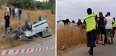 Takla atan otomobilin sürücüsü öldü, yakınları araçta yaralanan kişiye saldırdı