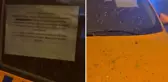 Aracının camına astığı yazı olay oldu: Kızıma hakkımı helal etmiyorum