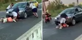 Hem çarptı, hem de otomobiliyle ezerek kaçmaya çalıştı