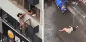Kocasını metresiyle yakalayan kadın 4. kattan atladı