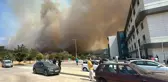 Çanakkale'deki orman yangını devlet hastanesine ulaştı! Hastalar tahliye ediliyor