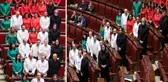 İtalya’da muhalefet vekilleri, parlamentoya Filistin bayrağının renklerini taşıyan kıyafetlerle girdi
