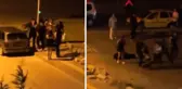 Bursa'da gençlerin kavgası caddeyi boks ringine çevirdi