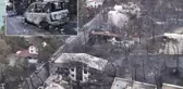 Çanakkale'de yanan villalar sabahın ilk ışıklarıyla görüntülendi