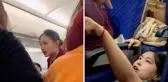 Uçakta koltuğunu tekmeleyen çocuğu uyaran kadın saldırıya uğradı
