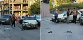 Kavga ettiği eşinin otomobilini cipiyle çarparak hurdaya çevirdi
