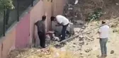 Okul önünde uyuşturucu kullanırken önce kameralara, sonra polise yakalandılar