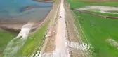 Felaket gibi görüntüler! Eski yol ortaya çıktı