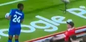 Siyahi futbolcuya ırkçı saldırıda bulunan engelli taraftar maçın durmasına sebep oldu