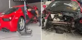 17 milyonluk Ferrari ile test sürüşüne çıkan ustanın hayatı karardı: Aracın kaskosu da yok