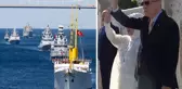 Mavi Vatan'ın koruyucuları İstanbul'u ve Cumhurbaşkanı Erdoğan'ı selamladı