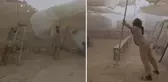 ABD'deki Burning Man Festivali'ni toz fırtınası vurdu