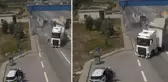 Gişelerde kontrolden çıkan TIR jandarma aracına çarptı: 5 yaralı