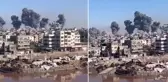 İsrail topyekün işgali başlattı! Havadan vurulan Gazze'den ilk görüntüler
