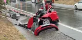 İstanbul'da korkunç kaza! Otomobil kağıt gibi katlandı