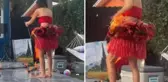 Alevli şov yapmak istedi, kendini yaktı! Son anda kurtuldu