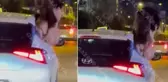 3 kadın yarı çıplak arabada dans etti, gören şaştı kaldı