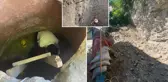 Rüyasında define gören kadın oğluyla birlikte tünel kazarken yakalandı