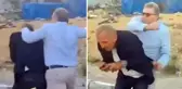 Sokak ortasında gazeteciye dayak