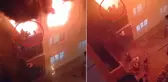 Tam bir can pazarı! 3 kişinin öldüğü yangının görüntüleri ortaya çıktı