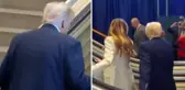 Yürüyen merdiven Trump binecekken arızalandı