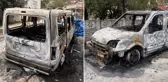 Şehit babasının aracını kundakladılar
