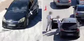Ehliyetsiz sürücü eşiyle yer değiştirdi, drondan kaçamadı