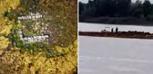 Sapanca Gölü'nde sular çekildi, tarih ortaya çıktı