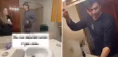 Banyo camının arkasına baktıklarında dehşete düştüler