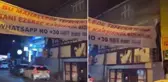 Mahalleyi karıştıran pankart! Telefon kodu dikkatlerden kaçmadı