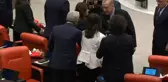 Erdoğan kürsüden iner inmez DEM Partililerle tokalaştı
