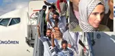 Sümeyye Erdoğan Bayraktar, İsrail'in saldırısına uğrayan aktivistleri karşıladı