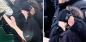 Avrupa'da özgürlük bu kadar! Küçücük çocuk gözleri kapatılarak gözaltına alındı