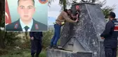 Şehidin hatırası ikinci kez hedef alındı