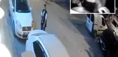 Hırsızlık anı çalınan güvenlik kamerası tarafından kaydedildi
