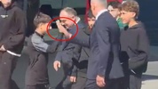 Kritik toplantı öncesi Hacıosmanoğlu'nun keyfi yerinde! Çocuklarla fotoğraf çektirdi
