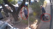Ukrayna'da kan donduran görüntü! 74 yaşındaki kadını yere savurdu