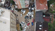 Sarıyer’de selin yol açtığı hasar havadan görüntülendi