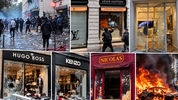 Fransa’da yüz milyonlarca Euro'luk hasar! Louis Vuitton’dan, Dior'a,Carrefour'dan Hugo Boss’a mağazalar yağmalandı