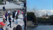 Paris’in iki farklı yüzü: Bir yanda dans, diğer yanda yangın!