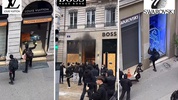 Paris'te Swarovski, Louis Vuitton ve Hugo Boss mağazaları yağmacıların hedefinde