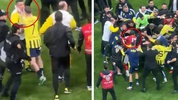 Kerem Aktürkoğlu kendi hocasının yakasına yapıştı, Eren Elmalı yerde yatan futbolcuya tekme attı