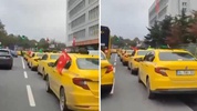 İstanbul'da taksiciler eylemde! Martı TAG'ın ofisi önünde toplanıyorlar
