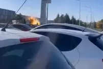 The moment of the explosion at TUSAŞ in Ankara captured on camera.