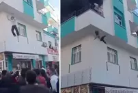 In Şanlıurfa, a life-and-death situation: They escaped by jumping from the 3rd floor of the building.