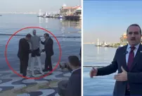 AK Party Deputy Kırkpınar threw the model of two important figures into the sea.